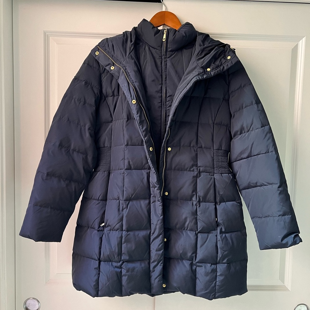 Cole Haan, Women's 40" Signature Hooded Taffeta Down Coat